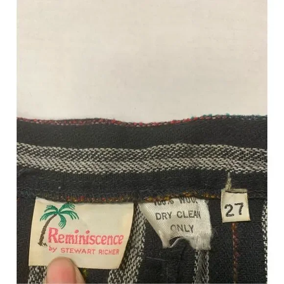 Vintage Wool Striped Pants - Picture 5 of 9